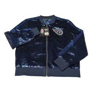 NEW Women's SMALL Tennessee Titans Sequin Jacket‎ - The Wild Collection